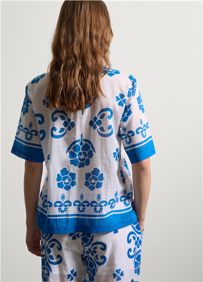 Baskılı Kısa Kollu Gömlek