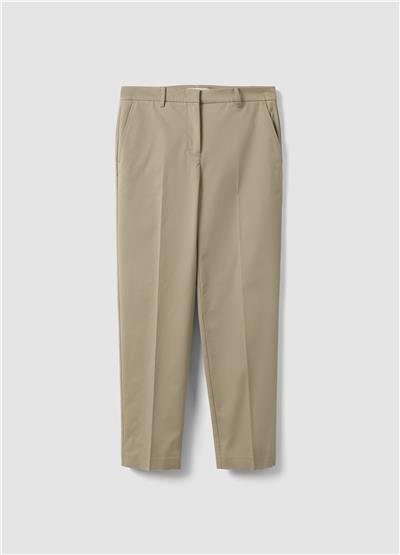 Bej Esnek Pamuklu Pantolon