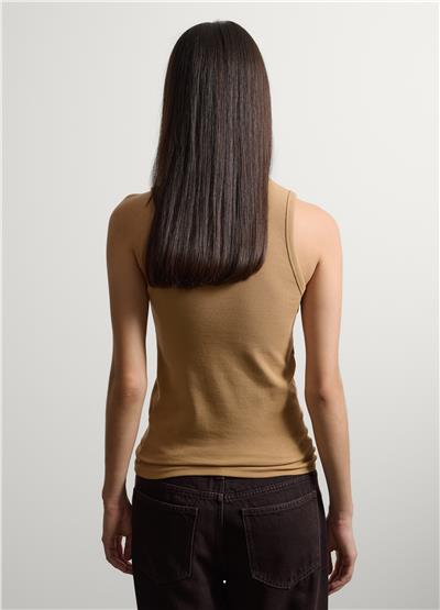 Bej Esnek Pamuklu Regular Kalıp Üst