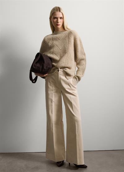 Bej Pamuk Kadife Pantolon