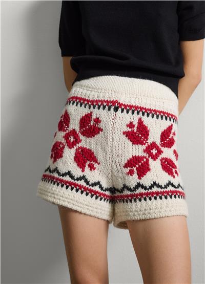 Bej Yün ve Alpaka Şort