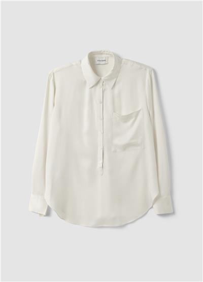 Beyaz Saf Viskoz Oversize Gömlek