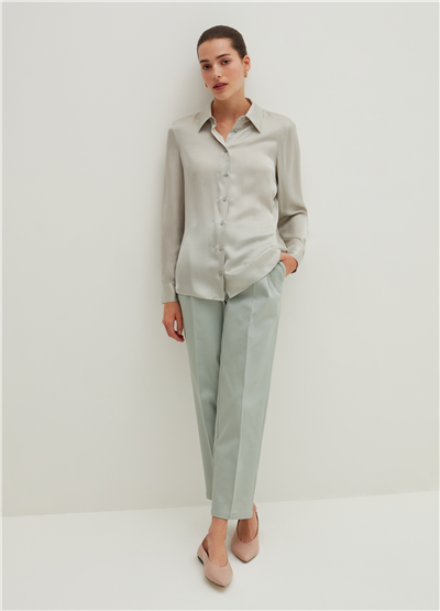 Bol Kesim Mint Chino Pantolon