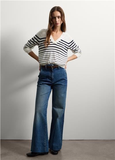 Bol Paça Mavi Kot Pantolon