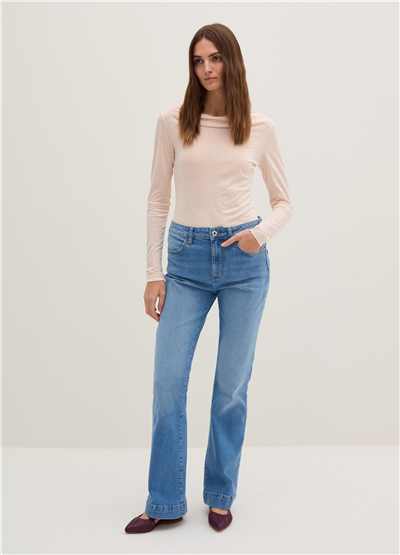 Bootcut Açık Mavi Kot Pantolon