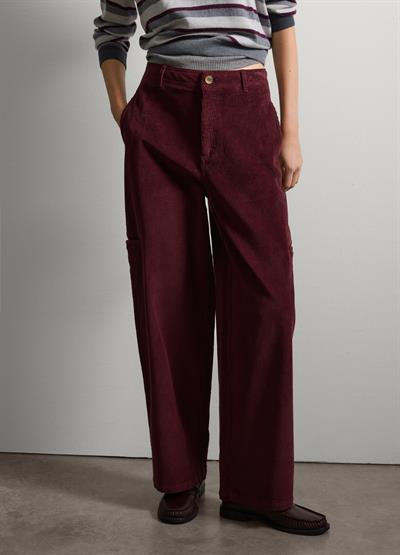Bordo Kadife Pantolon