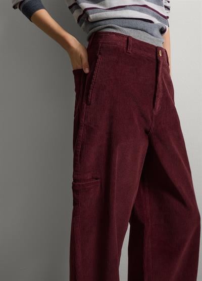 Bordo Kadife Pantolon