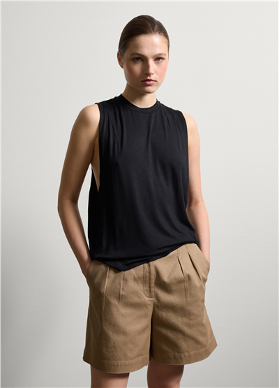 Boxy Fit Siyah Atlet