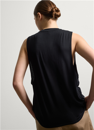Boxy Fit Siyah Atlet