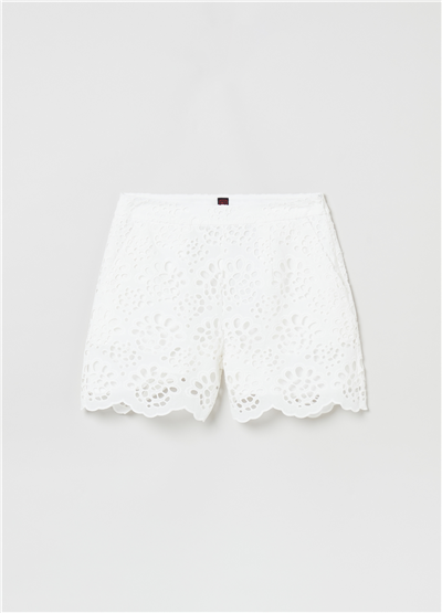 Broderie Anglaise Beyaz Şort