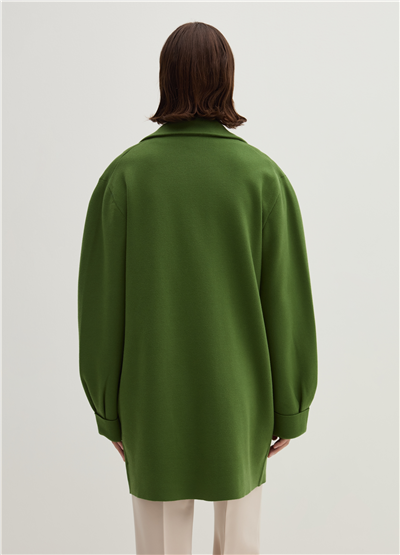 Cepli Oversize Yeşil Kaban
