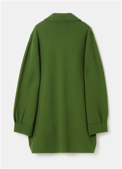 Cepli Oversize Yeşil Kaban