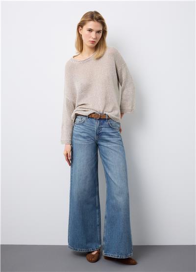 Bej Keten Karışımlı Kazak