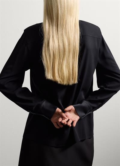 Dar Kesim Streç Krep Gömlek