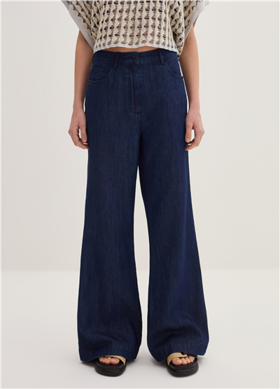 Denim Palazzo Pantolon