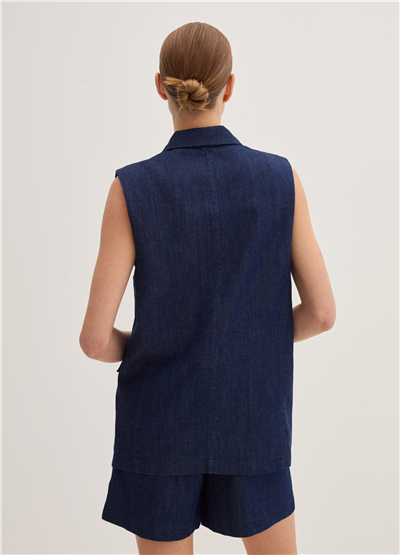 Denimden Kolsuz Blazer