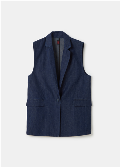 Denimden Kolsuz Blazer