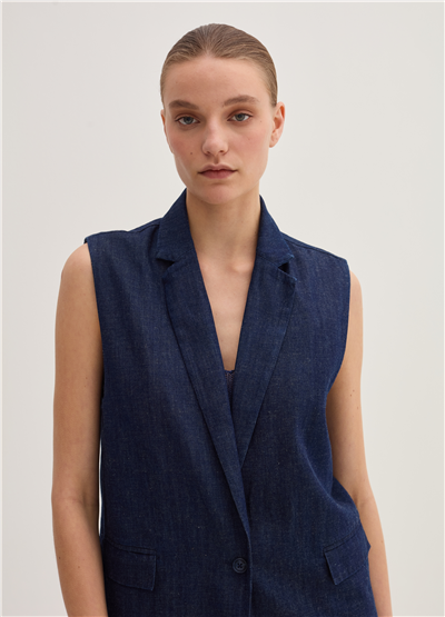 Denimden Kolsuz Blazer