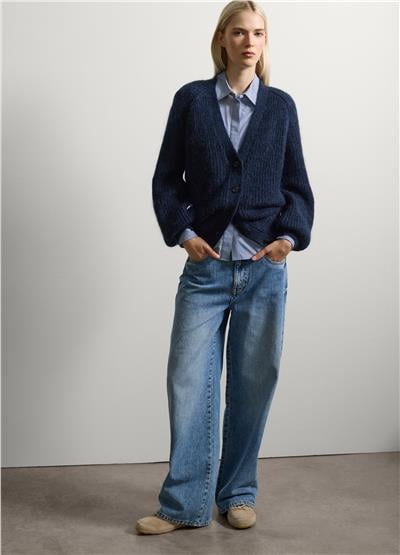 Düğmeli Lacivert Hırka