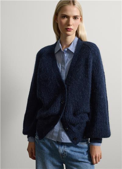 Düğmeli Lacivert Hırka