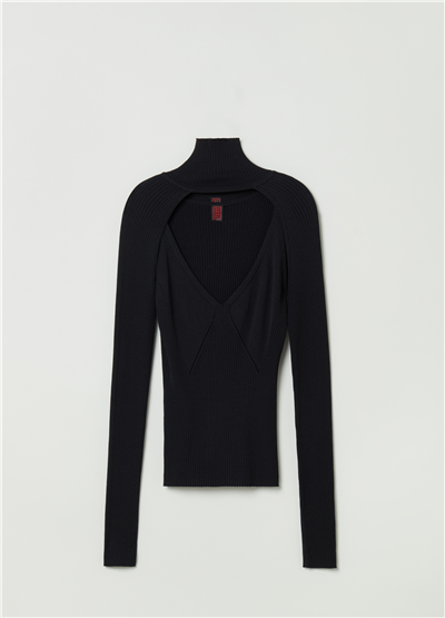 Düz Fitilli Şal Yaka Siyah Bolero