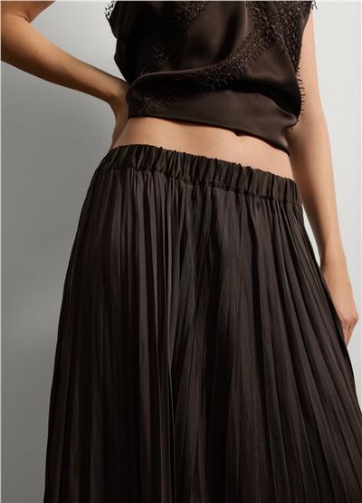 Düz Kesim Pileli Etek