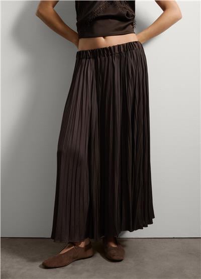 Düz Kesim Pileli Etek