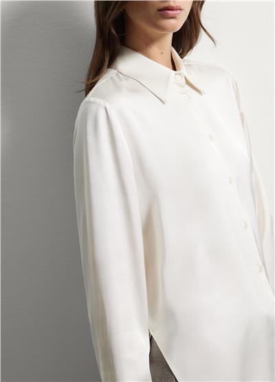 Düz Kesim Saf Viskon Gömlek