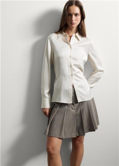 Düz Kesim Saf Viskon Gömlek