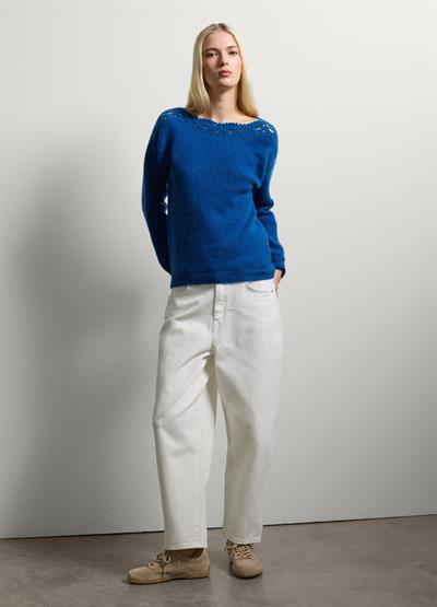 Açık Mavi Regular Kalıp Yün Kazak