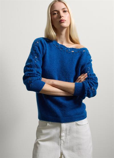 Açık Mavi Regular Kalıp Yün Kazak