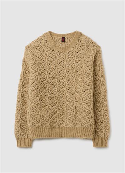 Bej Regular Kalıp Yün Kazak