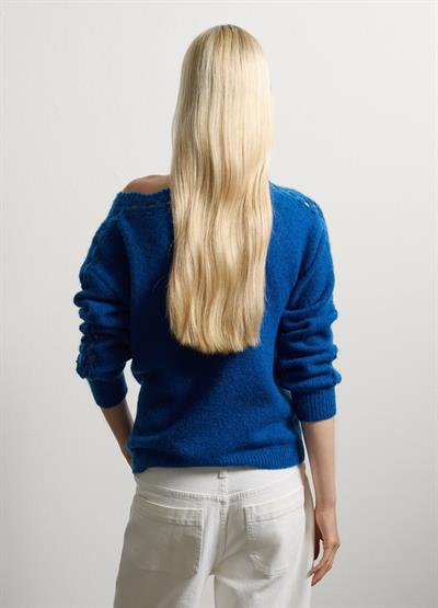 Açık Mavi Regular Kalıp Yün Kazak