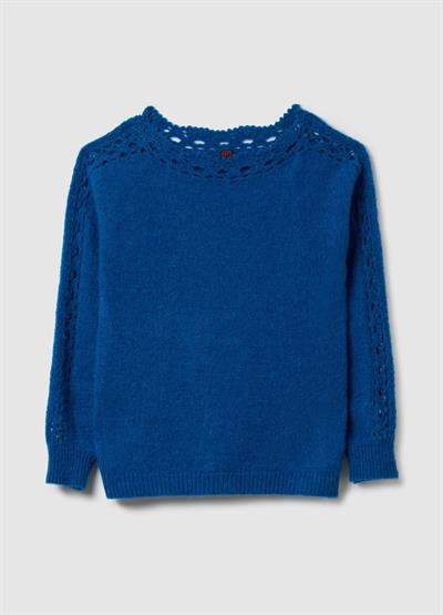 Açık Mavi Regular Kalıp Yün Kazak