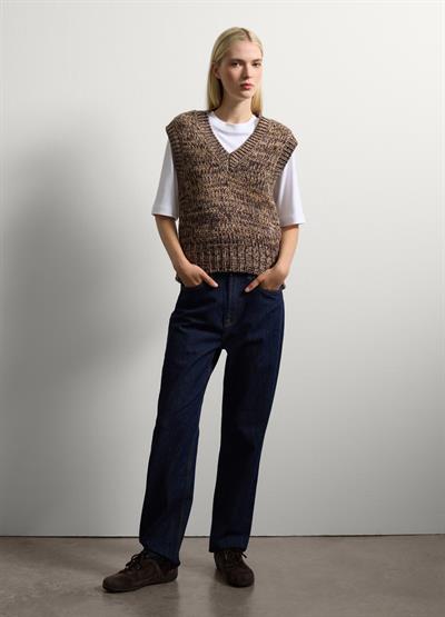 Düz Kesim Yün Yelek