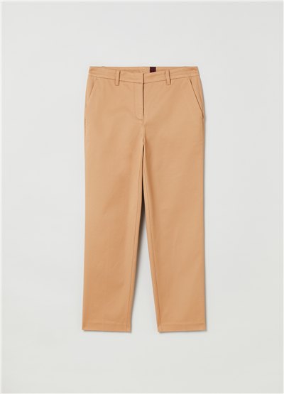 Esnek Fitilli Bej Chino Pantolon