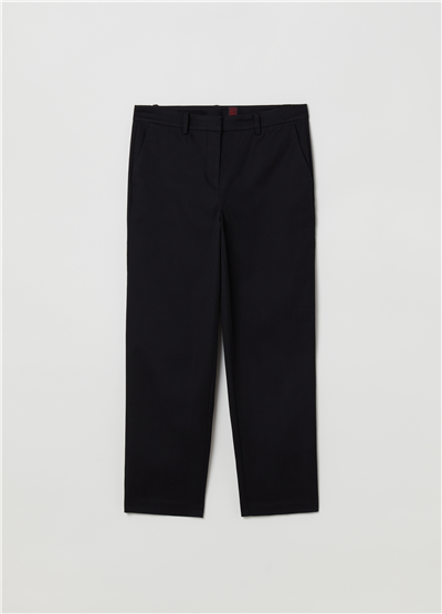 Esnek Fitilli Siyah Chino Pantolon