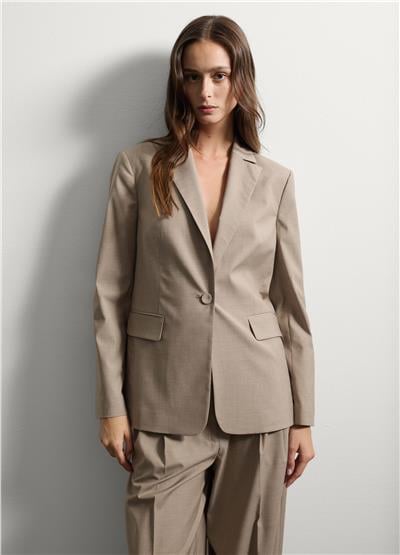 Esnek Kumaş Dar Kesim Blazer Ceket