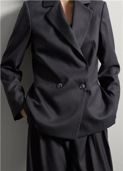Esnek Kumaş Düz Kesim Blazer Ceket