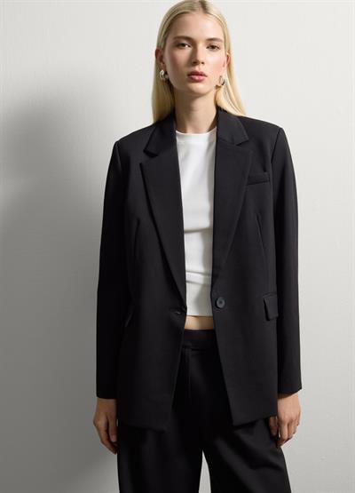 Esnek Kumaş Normal Kesim Blazer
