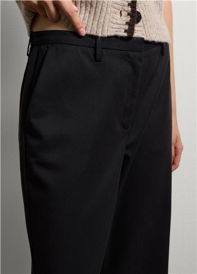 Esnek Kumaş Siyah Pantolon