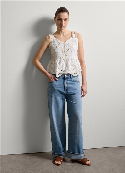 Fiyonk Detaylı Broderie Anglaise Üst