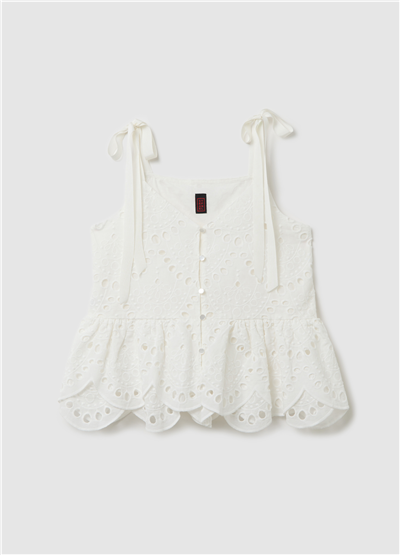 Fiyonk Detaylı Broderie Anglaise Üst