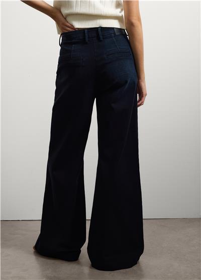 Bol Paça Koyu Mavi Kot Pantolon