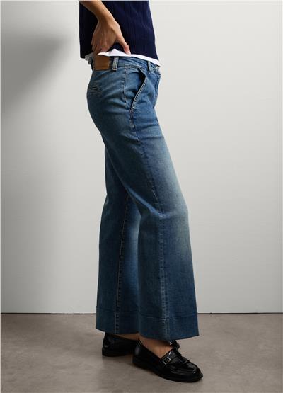 Açık Mavi Bol Paça Kot Pantolon