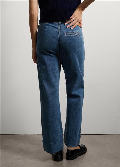 Açık Mavi Bol Paça Kot Pantolon