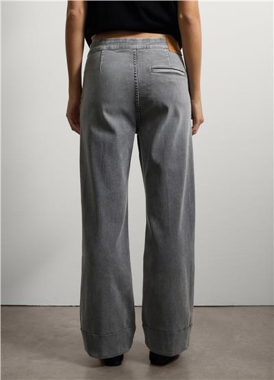 Gri Kot Regular Kalıp Kot Pantolon