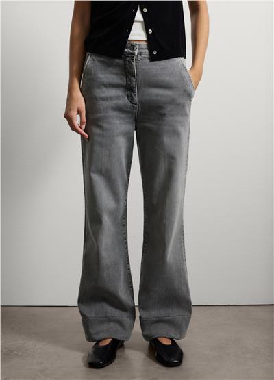 Gri Kot Regular Kalıp Kot Pantolon