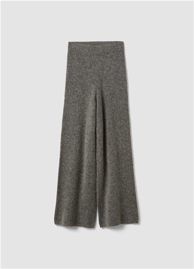 Gri Regular Fit Esnek Yün Ve Alpaka Pantolon