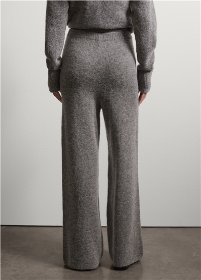 Gri Regular Fit Esnek Yün Ve Alpaka Pantolon